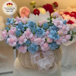 Giỏ Hoa Hồng Sáp Plume Ngọt Ngào- hoa sáp thơm 7 Giỏ Hoa Hồng Sáp Plume Ngọt Ngào- hoa sáp thơm 6